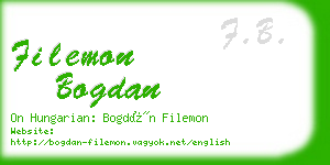 filemon bogdan business card